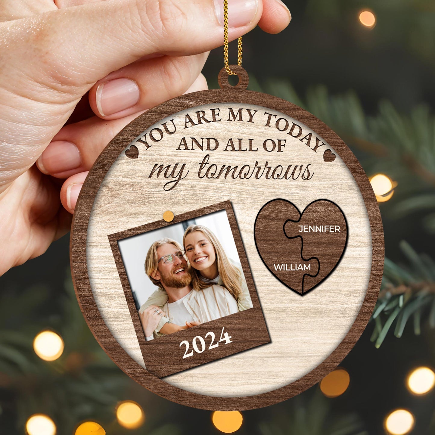 You Are My Today And All Of My Tomorrows Love Heart Photo Frame