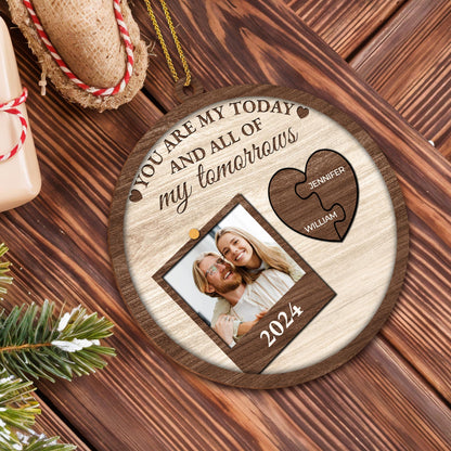 You Are My Today And All Of My Tomorrows Love Heart Photo Frame