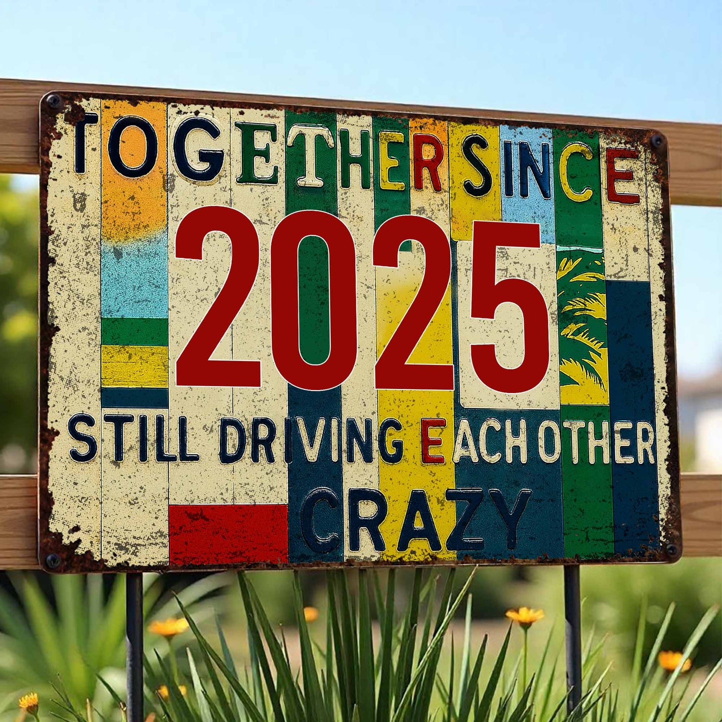 Together Since Still Driving Each Other Crazy - Personalized Metal Sign - CPL075_MSIGN