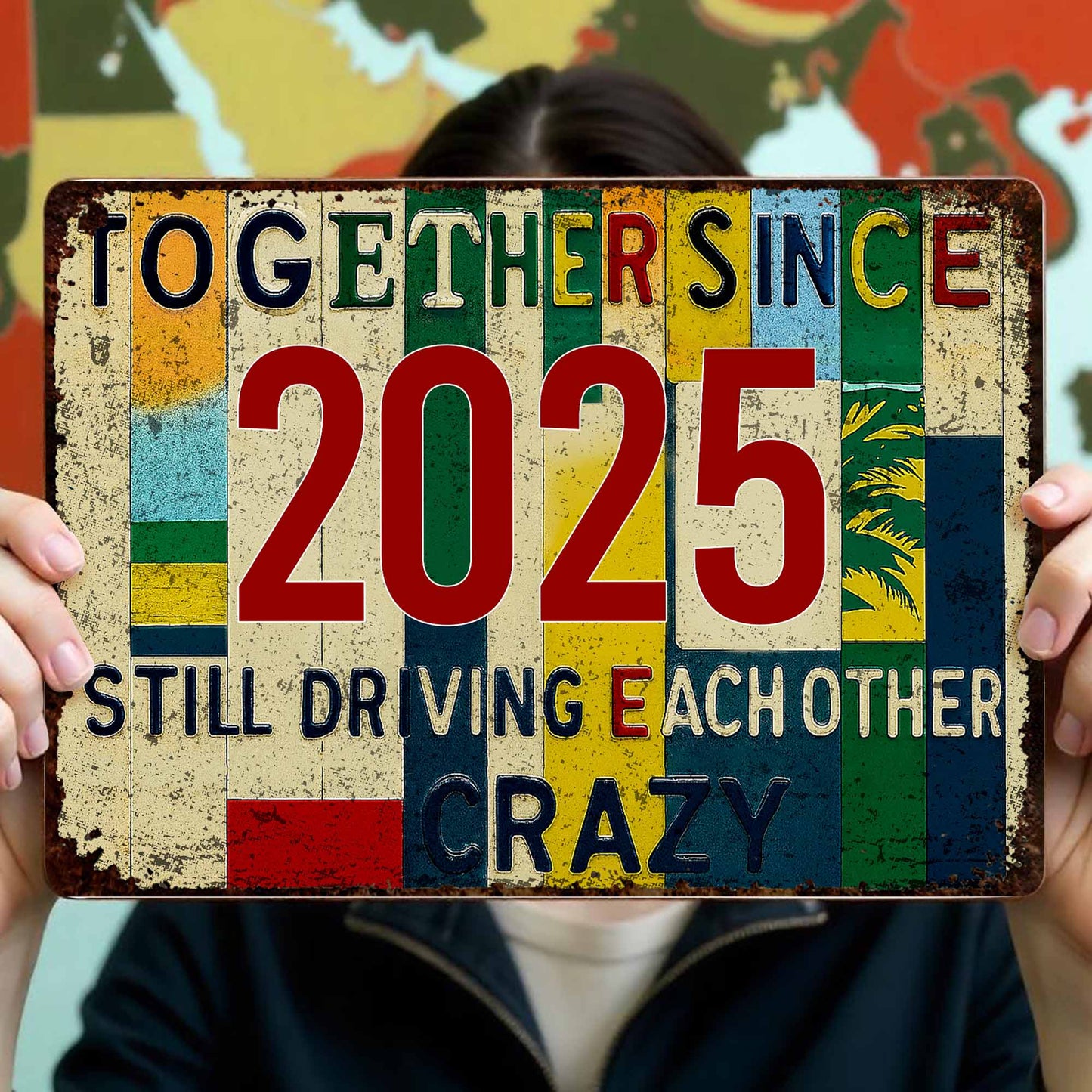 Together Since Still Driving Each Other Crazy - Personalized Metal Sign - CPL075_MSIGN