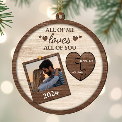 All Of Me Loves All Of You Hearts Photo Frame