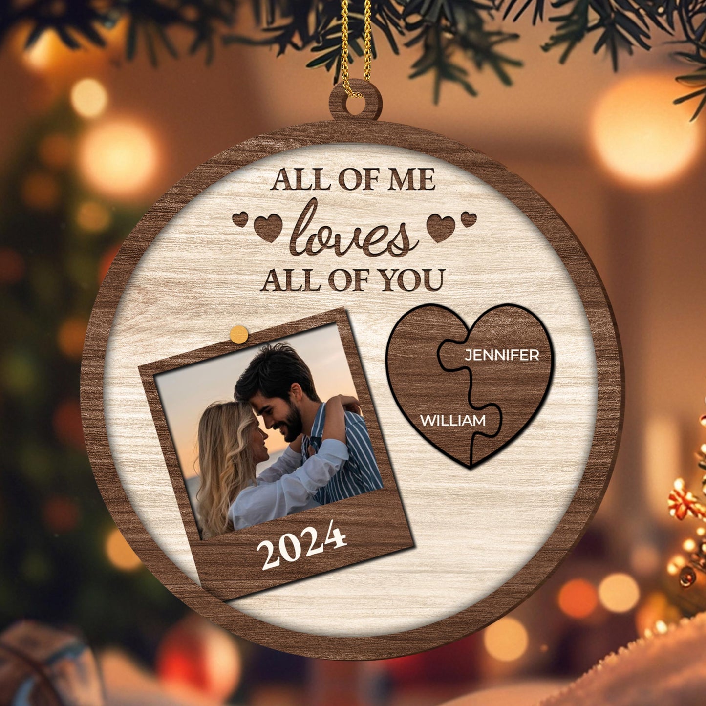 All Of Me Loves All Of You Hearts Photo Frame