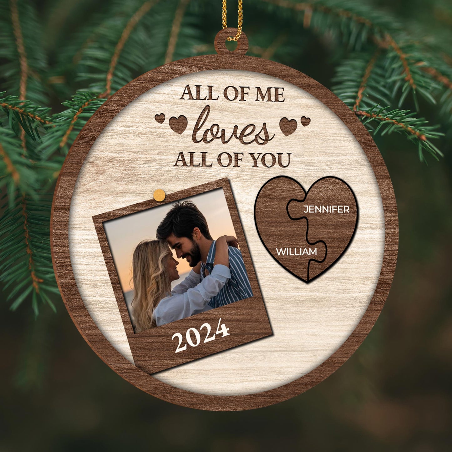 All Of Me Loves All Of You Hearts Photo Frame