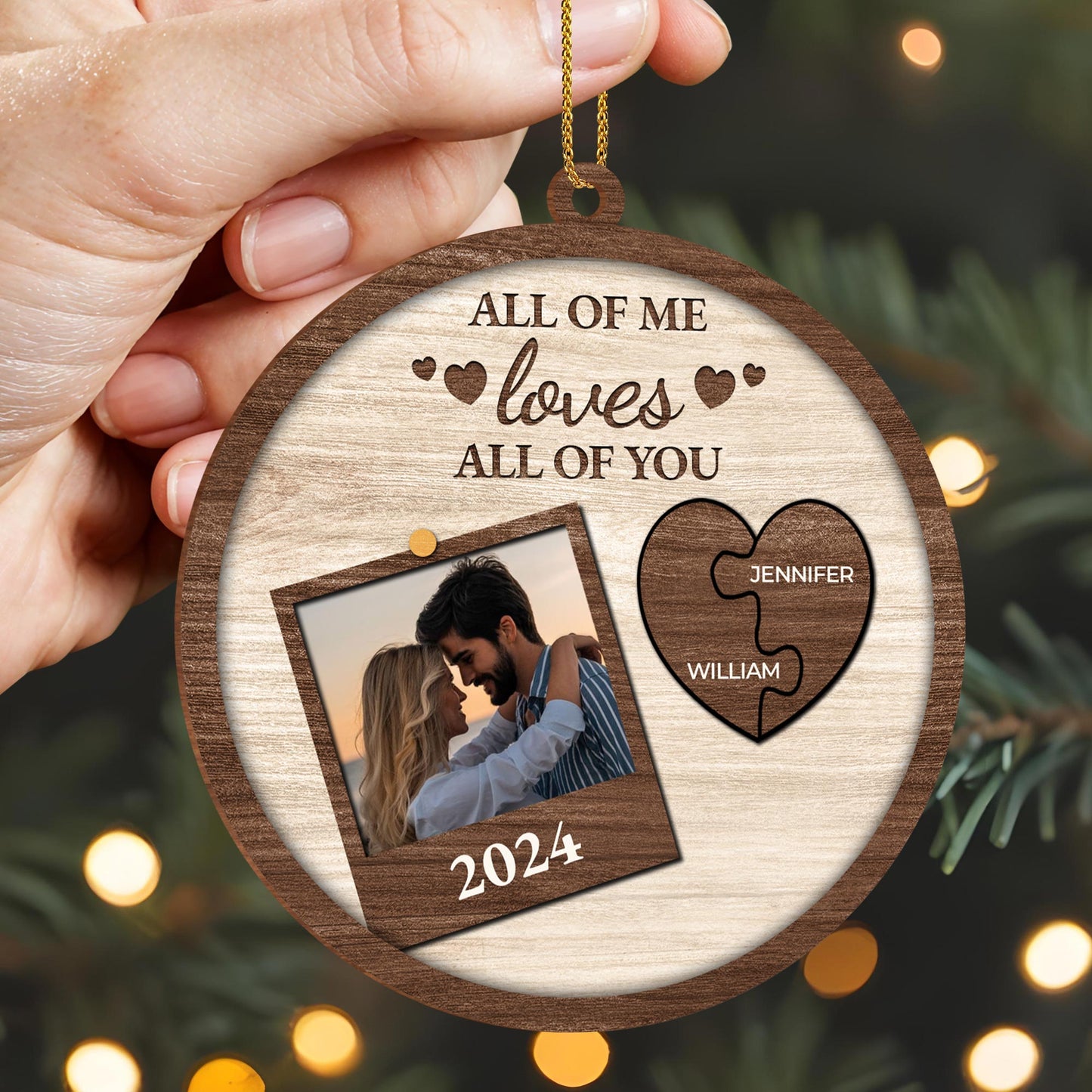 All Of Me Loves All Of You Hearts Photo Frame