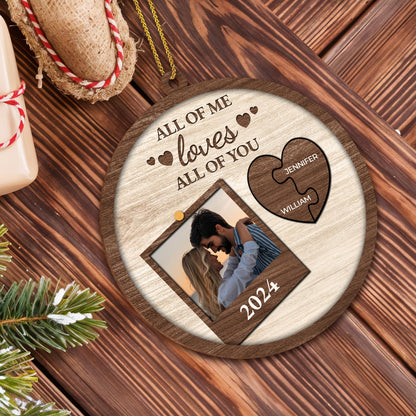 All Of Me Loves All Of You Hearts Photo Frame