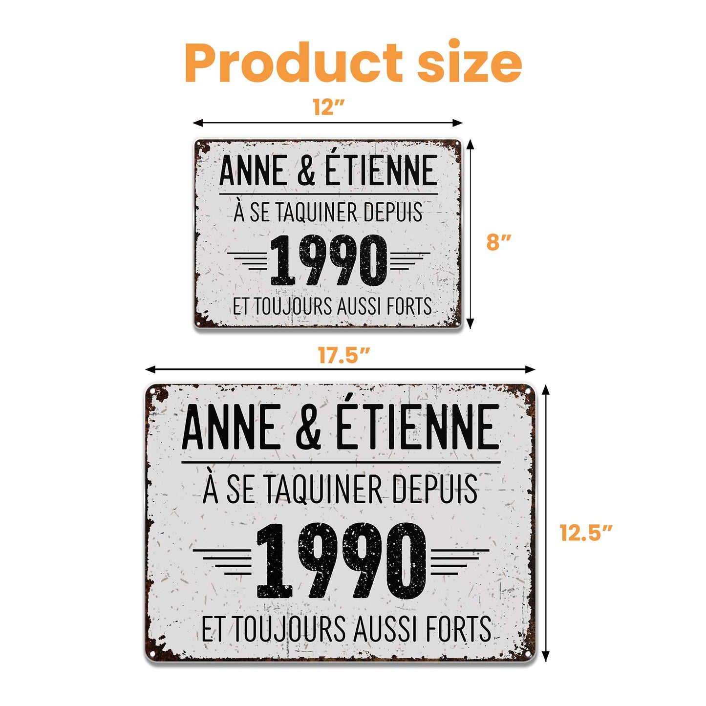 À Se Taquiner Depuis Et Toujours Aussi Forts - Personalized Metal Sign - CPL077_MSIGN