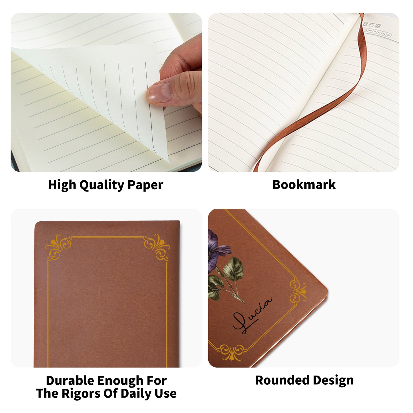 Elegant Floral Customizable Journal For Precious Moments