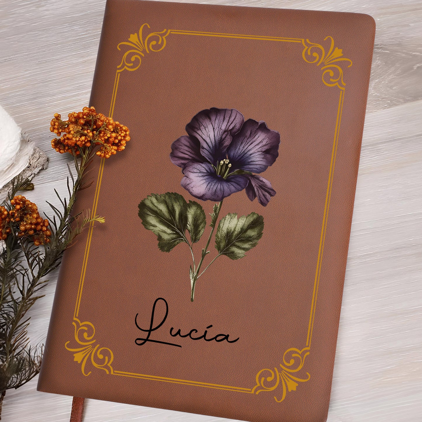 Elegant Floral Customizable Journal For Precious Moments