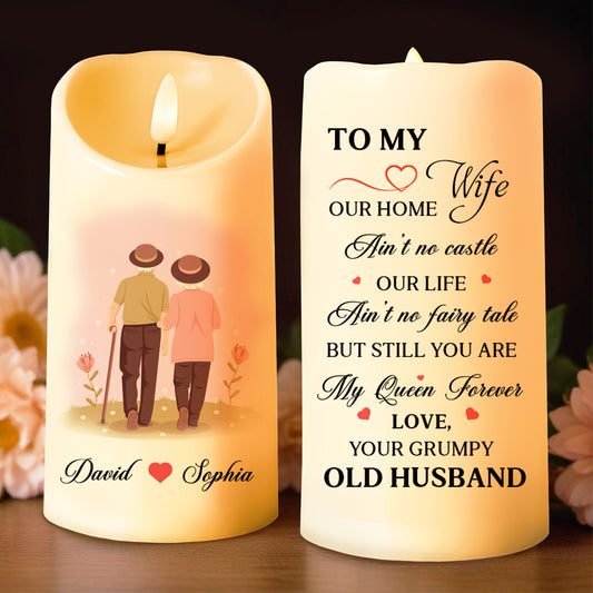 Romantic Queen Forever Message Candle For Wife