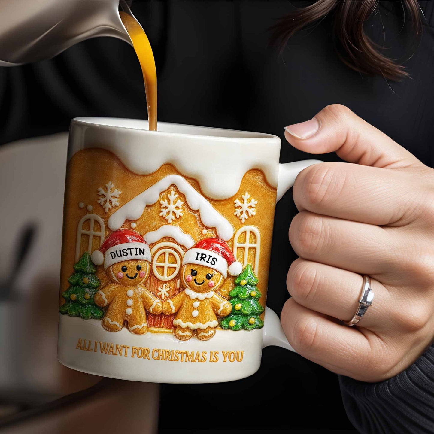 All I Want For Christmas Is You With Gingerbread Couple