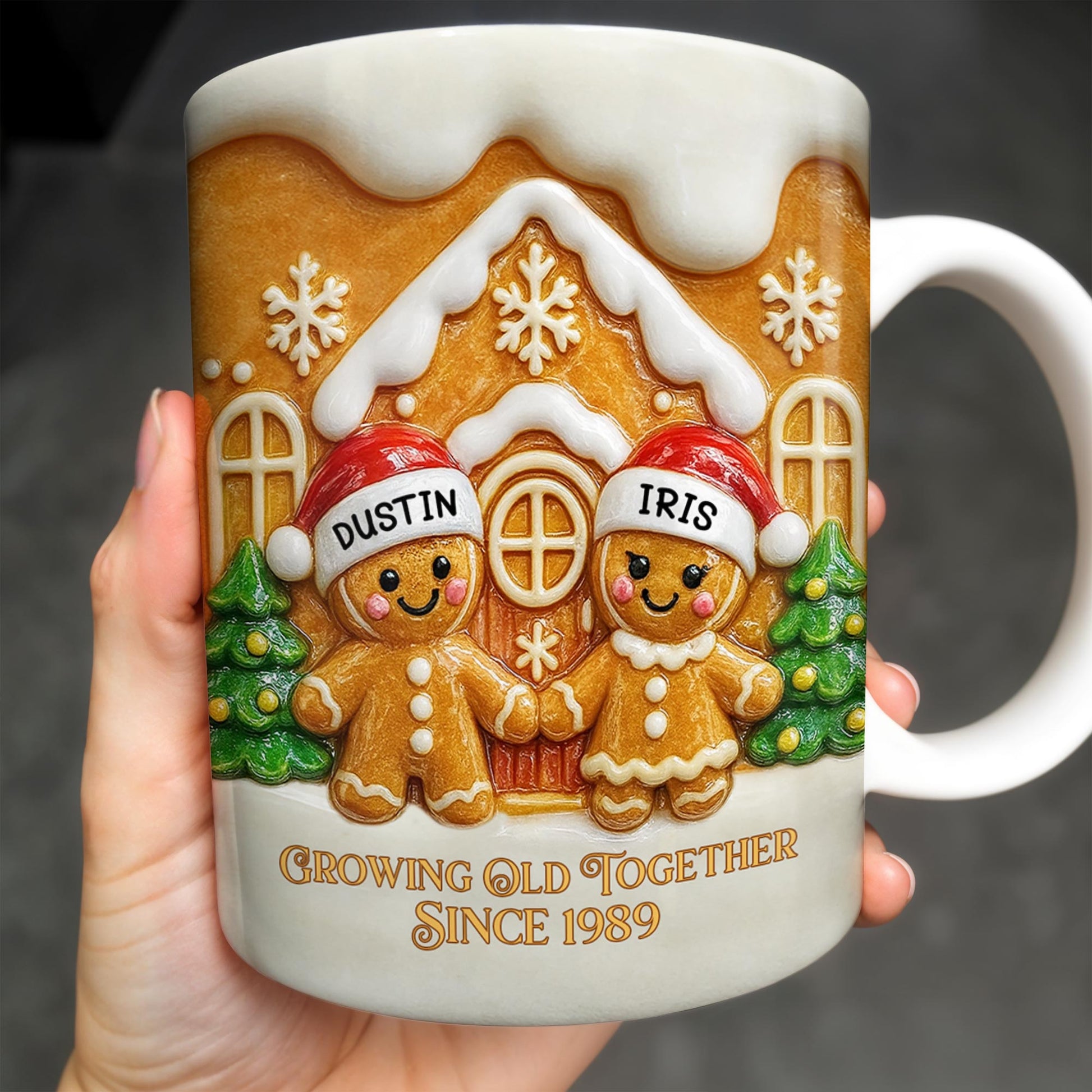 Growing Old Together Gingerbread Couple Design