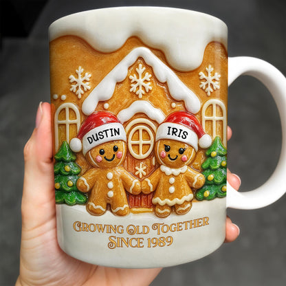 Growing Old Together Gingerbread Couple Design
