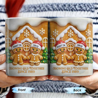 Growing Old Together Gingerbread Couple Design