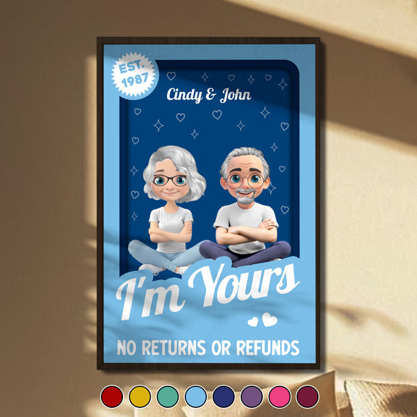 I'm Yours No Returns Or Refunds Cartoon Couple