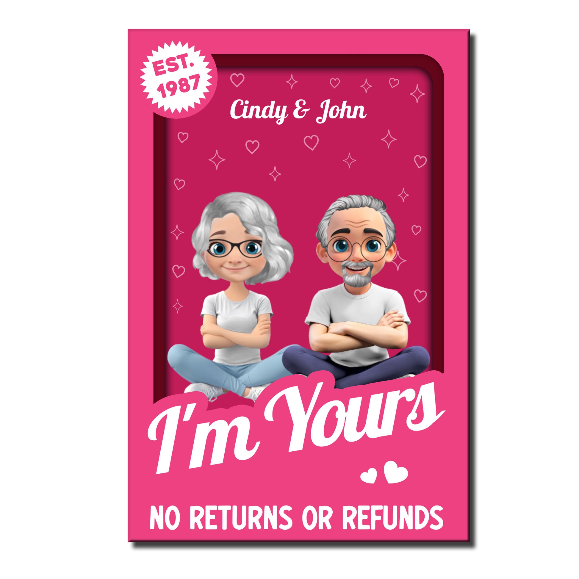 I'm Yours No Returns Or Refunds Cartoon Couple
