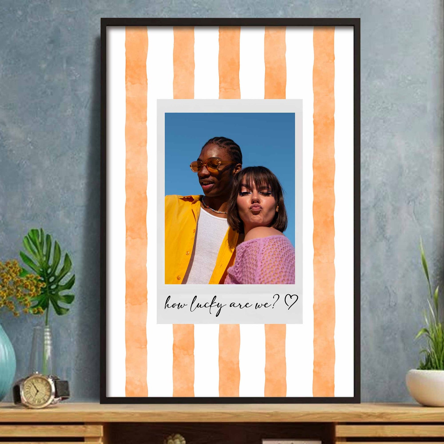 How Lucky Are We With Striped Background