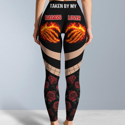 Loved By My Boyfriend Fire Design - Personalized Women Leggings - CPL1005_WLEG