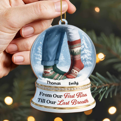 From Our First Kiss Till Our Last Breath, Snow Globe With Christmas Socks