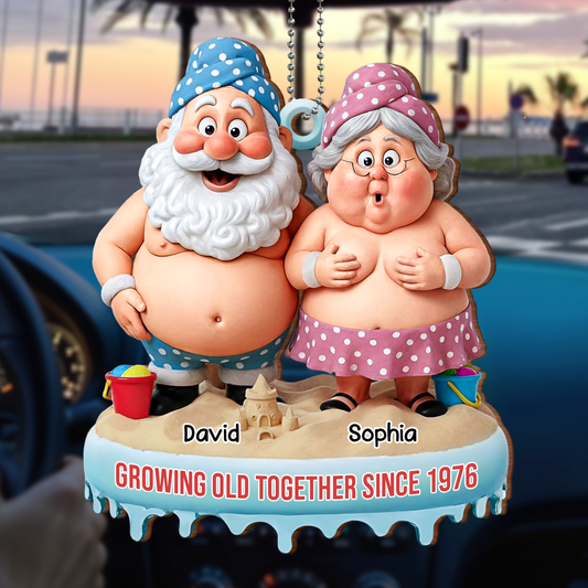 Growing Old Together Since, Elderly Couple On Beach