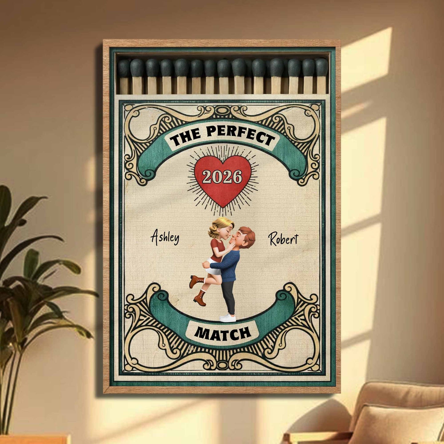 The Perfect Match Heart With Dancing Couple