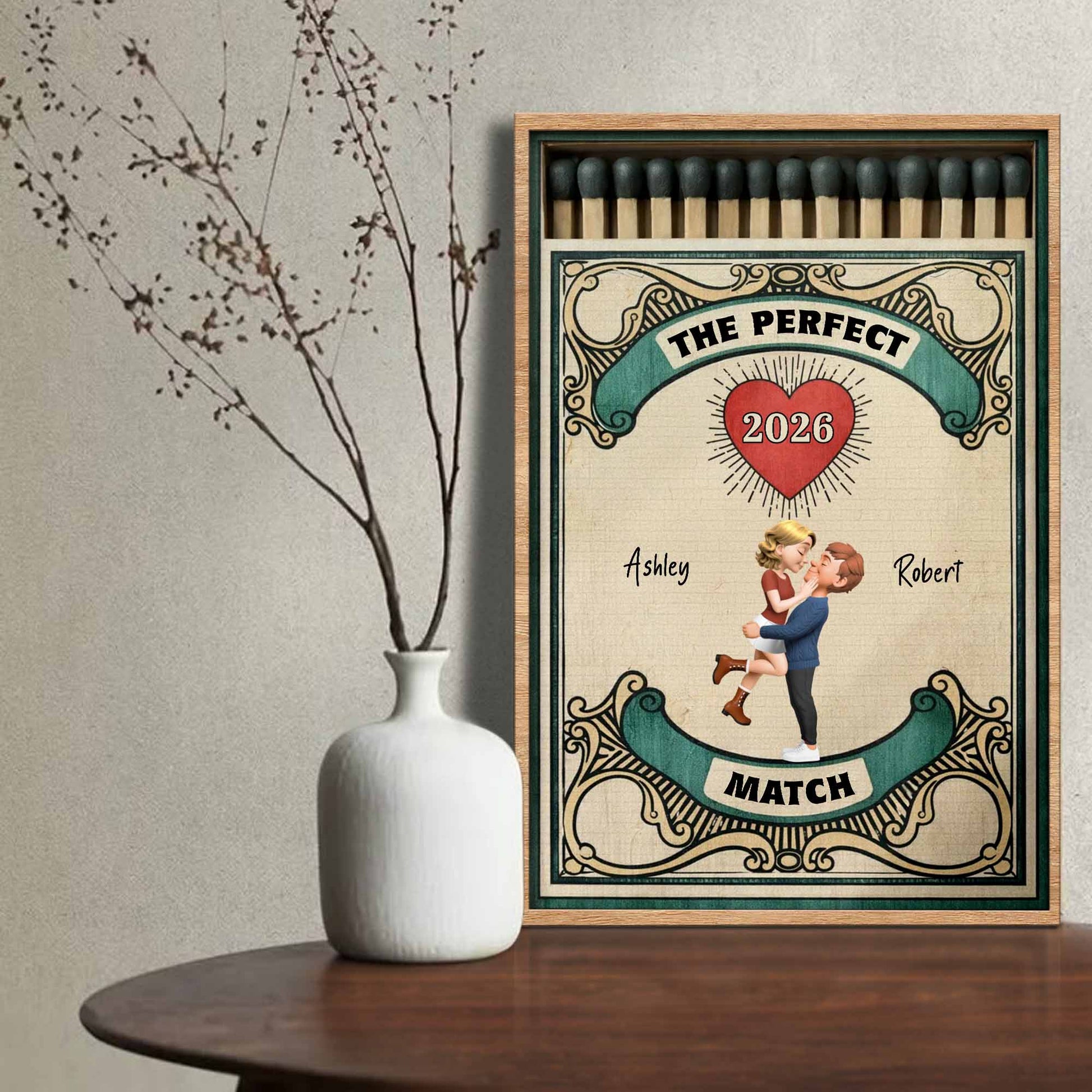 The Perfect Match Heart With Dancing Couple