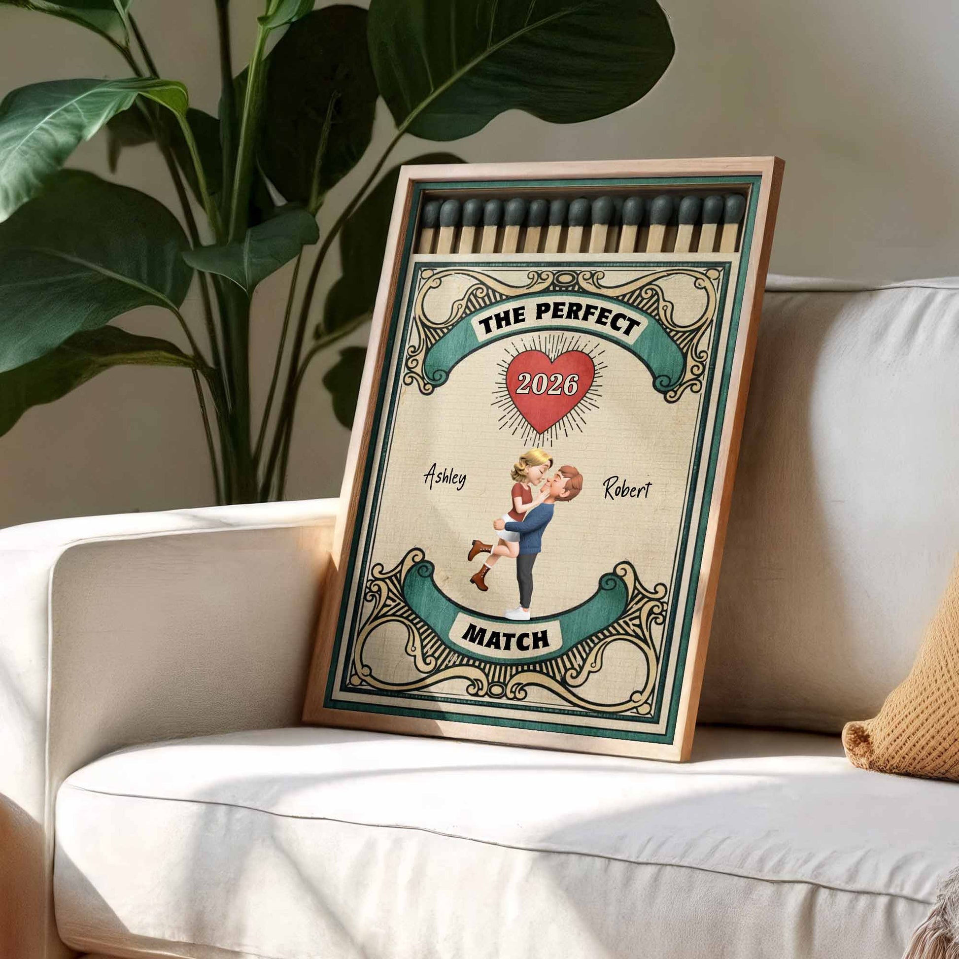 The Perfect Match Heart With Dancing Couple