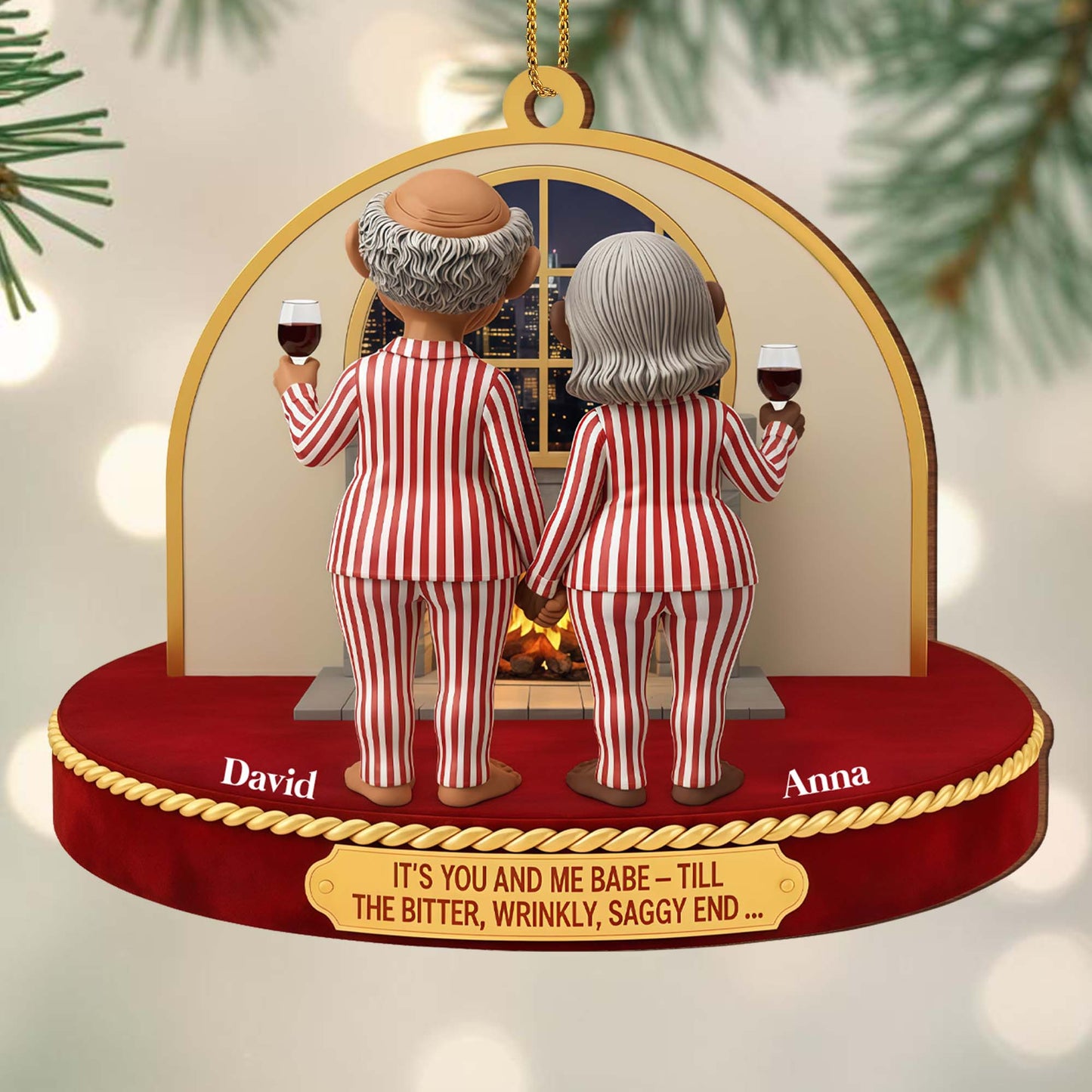 It's You And Me Babe, Till The Bitter, Wrinkly, Saggy End, Old Couple With Wine