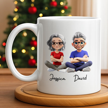 Celebrate Your Special Bond With Custom Cartoon Figures - Personalized Custom Coffee Mug - CPL1018_MG