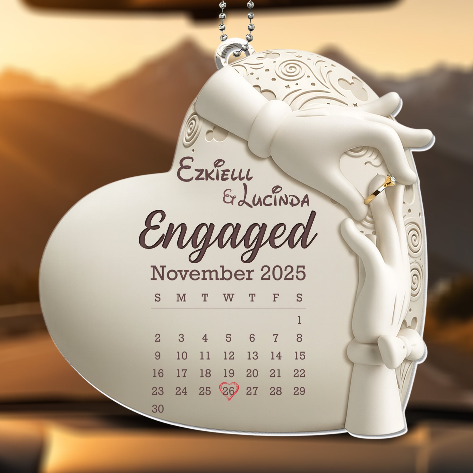 Engaged November, Engagement Ring And Calendar