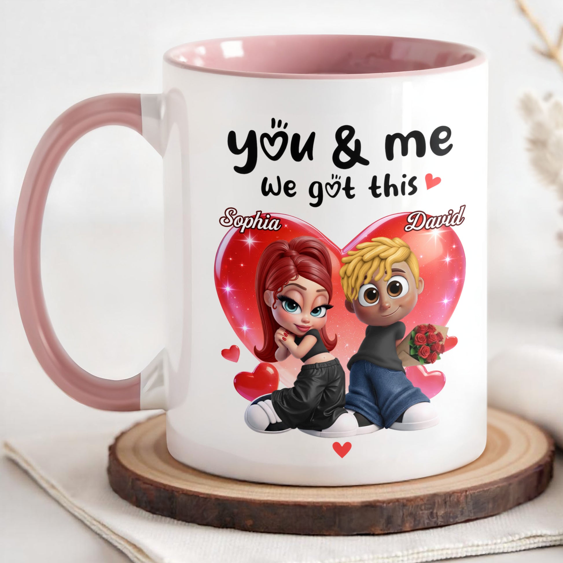 You & Me We Got This Hearts Couple Design