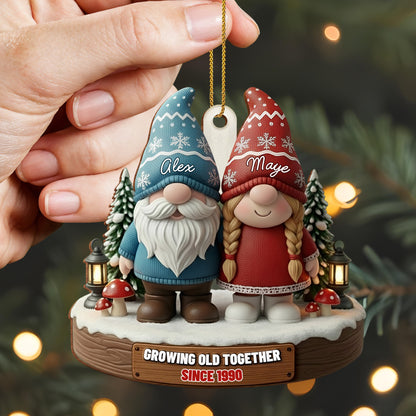 Growing Old Together, Custom Couple Gnomes