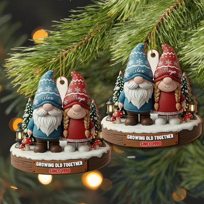 Growing Old Together, Custom Couple Gnomes