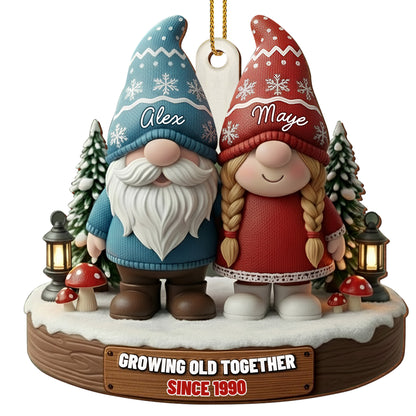 Growing Old Together, Custom Couple Gnomes
