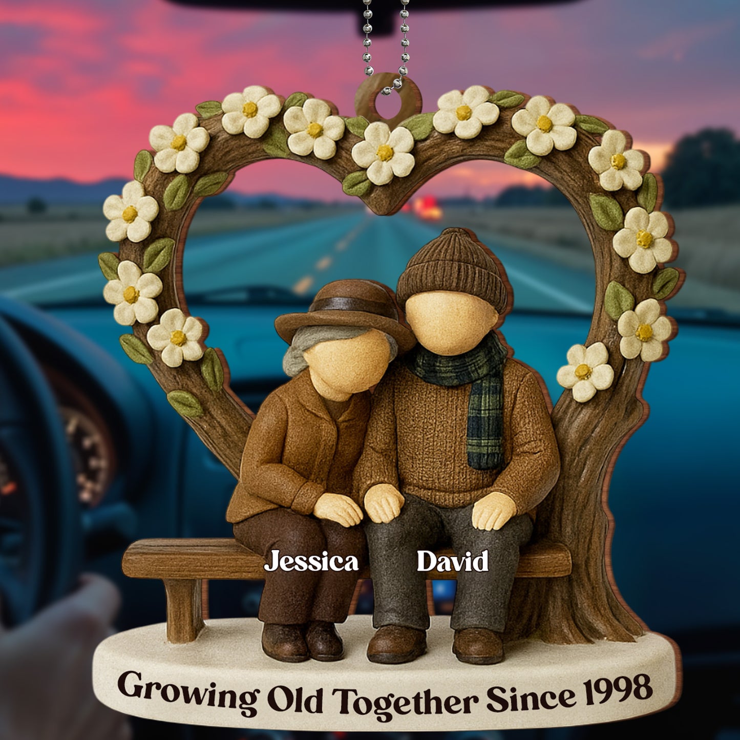 Growing Old Together Since, Elderly Couple On A Bench