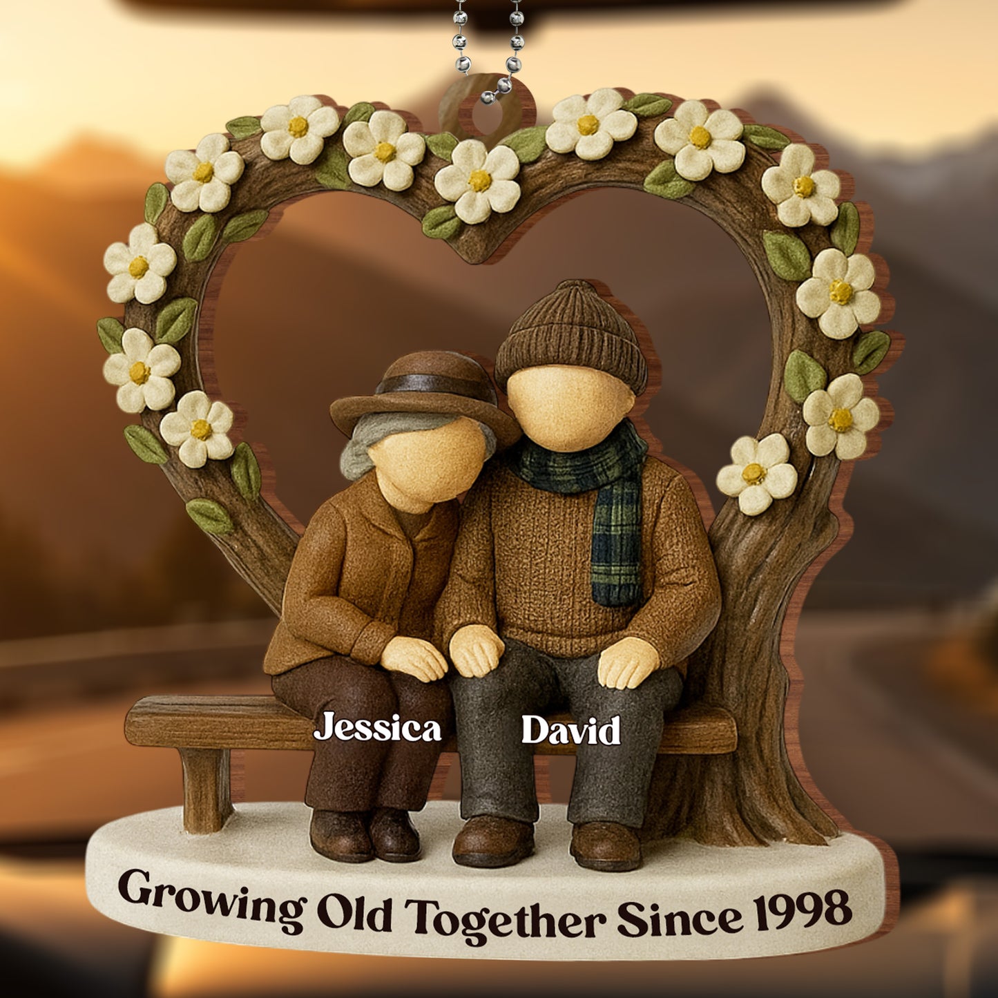 Growing Old Together Since, Elderly Couple On A Bench