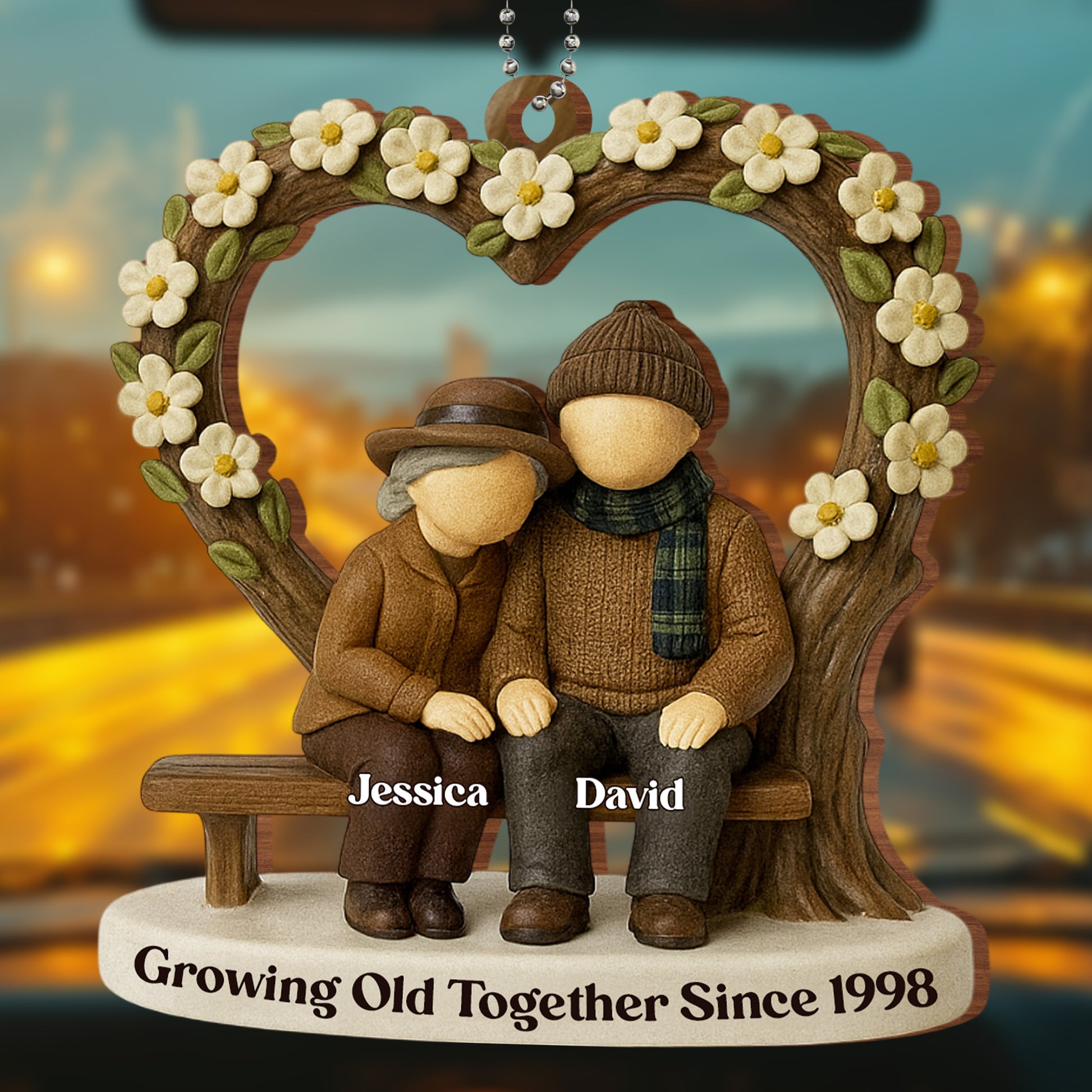 Growing Old Together Since, Elderly Couple On A Bench