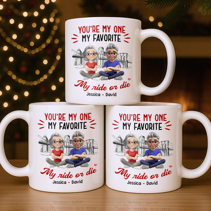 You're My One My Favorite My Ride Or Die, Couple And City Skyline