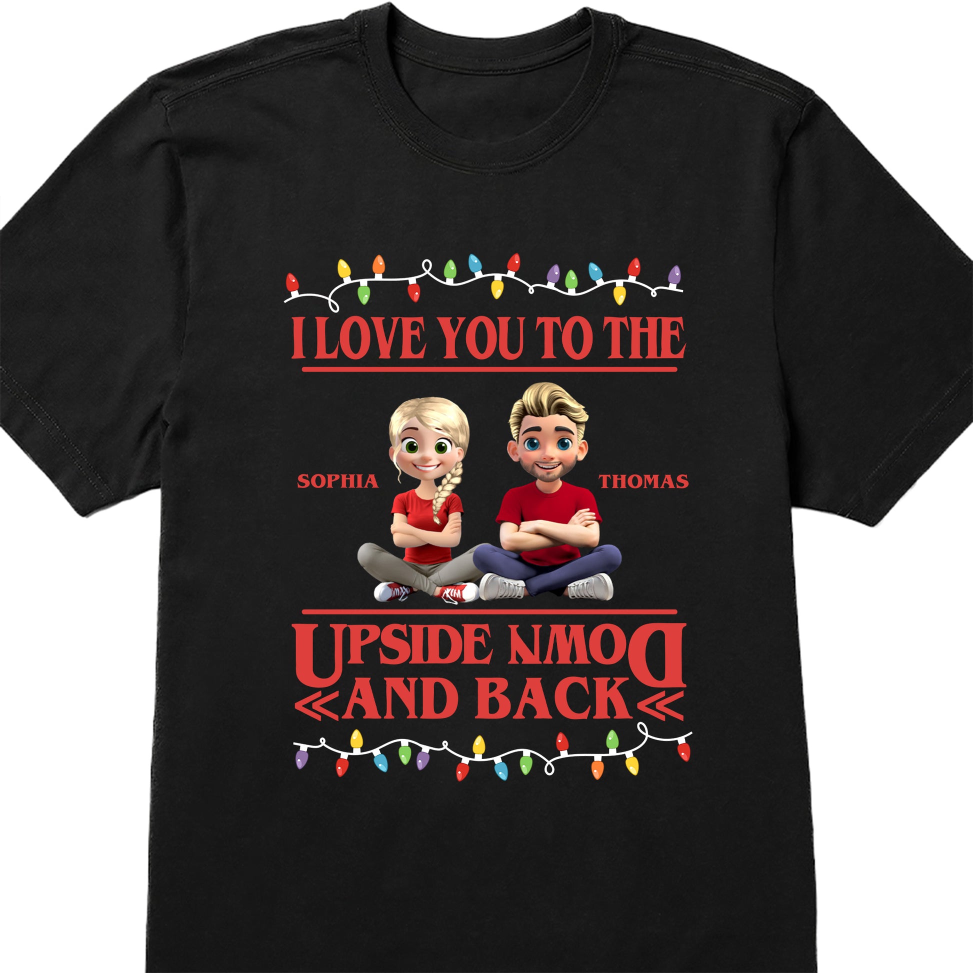 I Love You To The Moon And Back With Cartoon Figures