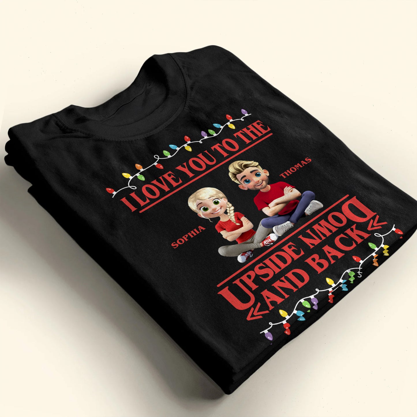 I Love You To The Moon And Back With Cartoon Figures