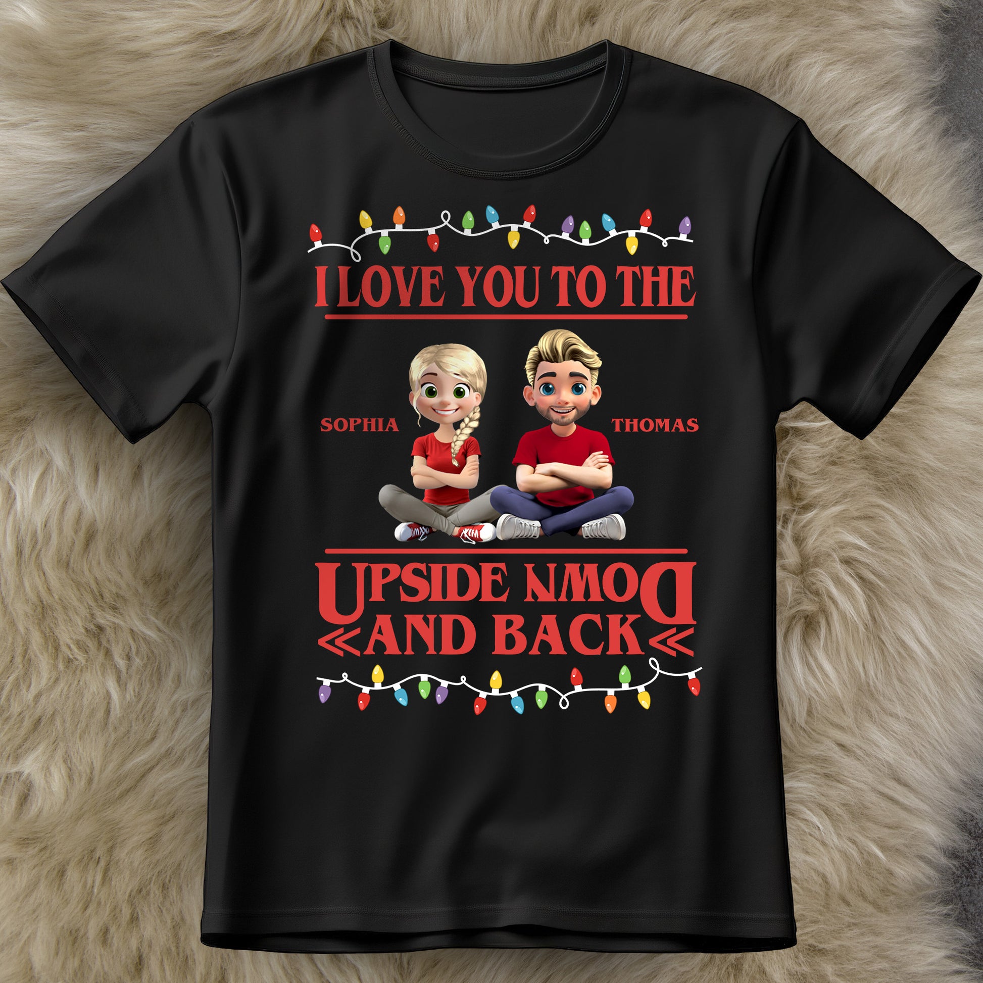 I Love You To The Moon And Back With Cartoon Figures