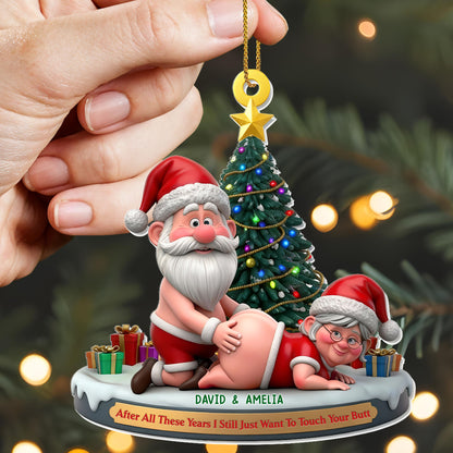Capture Joyous Moments With A Cheerful Cartoon Figurine - Personalized Custom Acrylic Ornament, Christmas Gift - CPL1037_ACO
