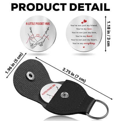 A Little Pocket Hug Featuring Hands and Hearts