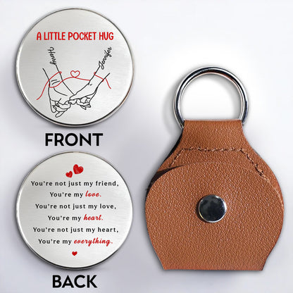 A Little Pocket Hug Featuring Hands and Hearts