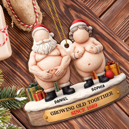 Growing Old Together Santa Claus Ornament
