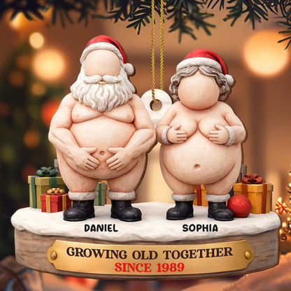 Growing Old Together Santa Claus Ornament