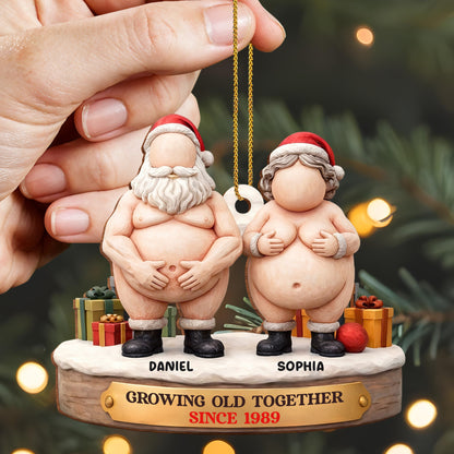 Growing Old Together Santa Claus Ornament