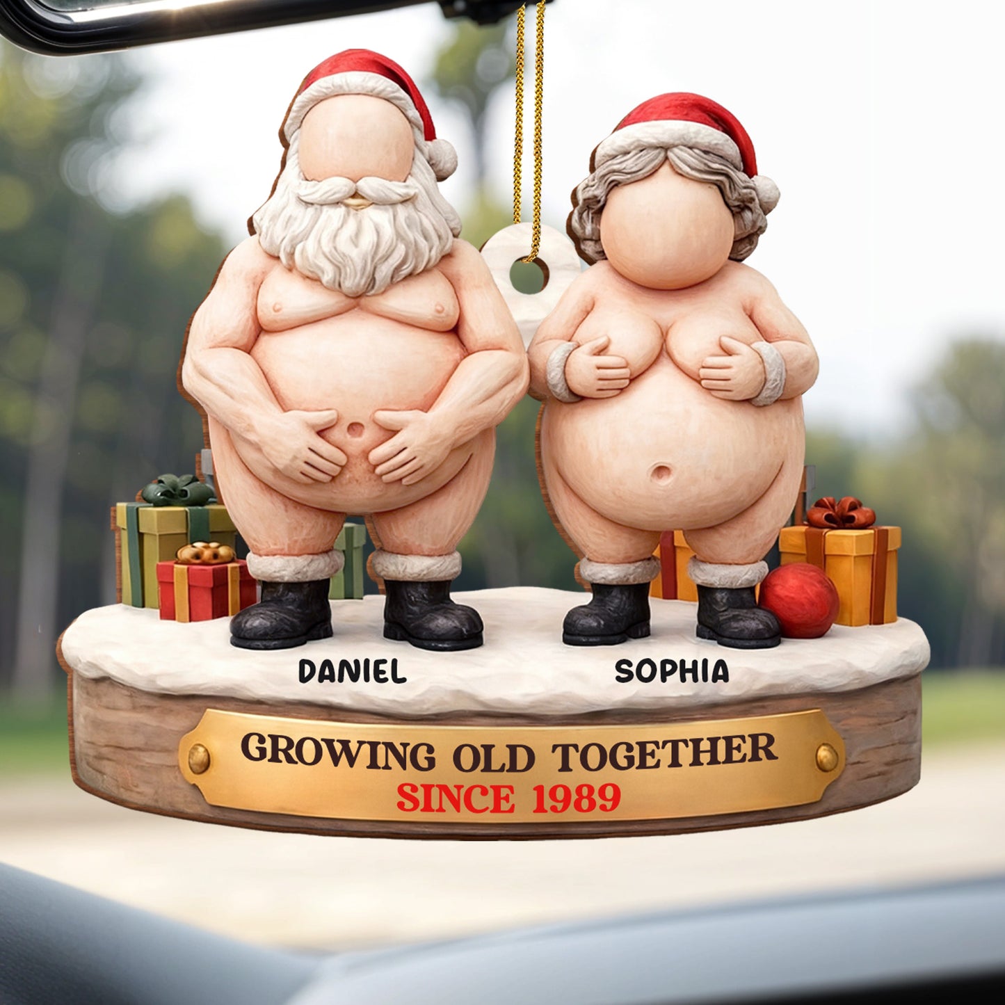Growing Old Together Santa Claus Ornament