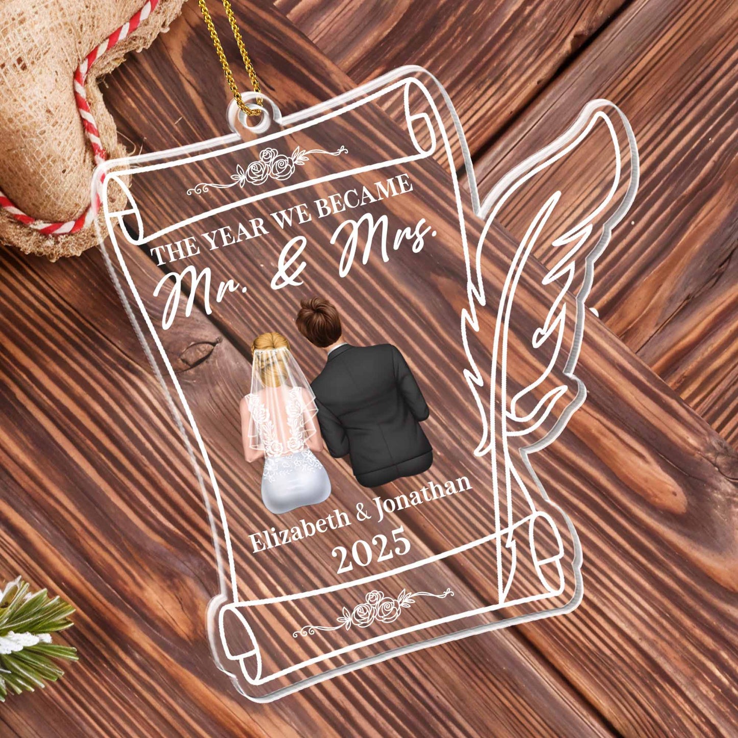 The Year We Became Mr And Mrs, Wedding Attire And Roses