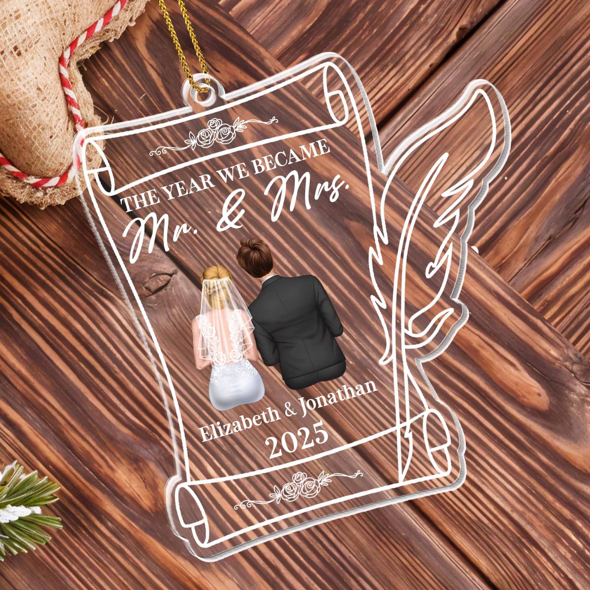 The Year We Became Mr And Mrs, Wedding Attire And Roses