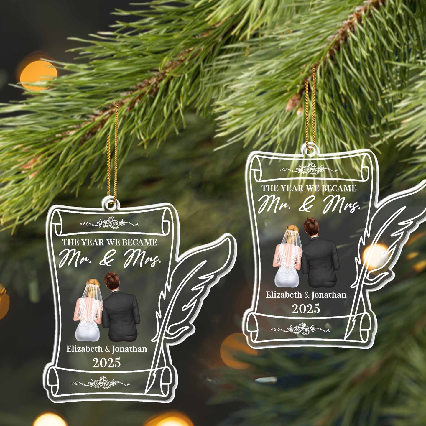 The Year We Became Mr And Mrs, Wedding Attire And Roses